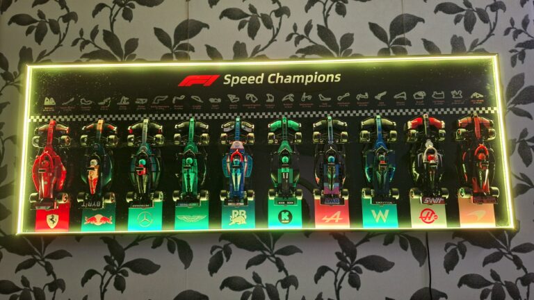 ICUANUTY LEGO Speed Champions Display Review: The Ultimate Owner's Guide (2026) 31 ICUANUTY LED lighting remote control for LEGO Speed Champions display frame yellow