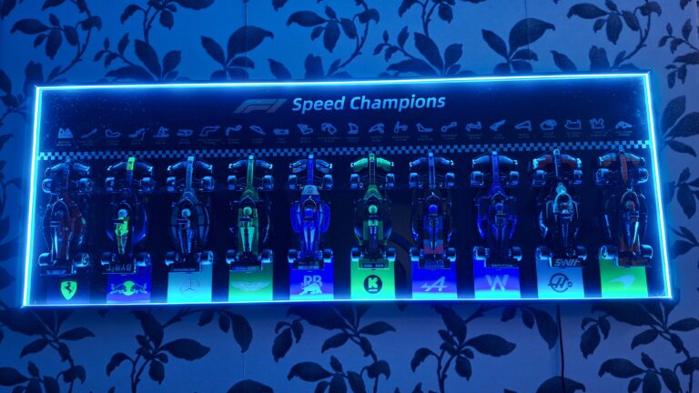 ICUANUTY LEGO Speed Champions Display Review: The Ultimate Owner's Guide (2026) 30 ICUANUTY LED lighting remote control for LEGO Speed Champions display frame blue